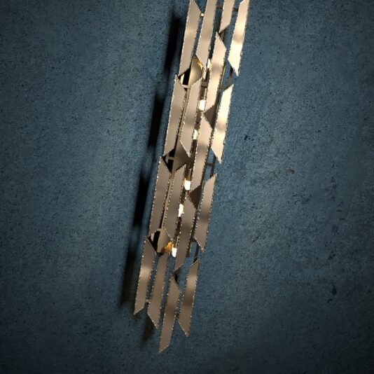 Luxury Italian 24 Carat Gold Plated Contemporary Wall Light