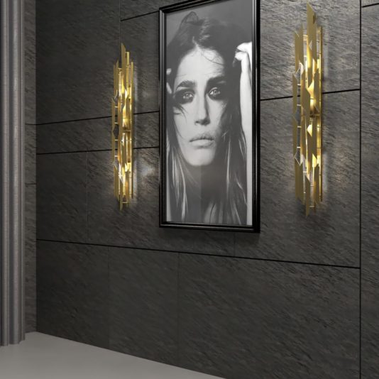 Luxury 24 Carat Gold Plated Contemporary Wall Light