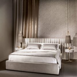 Luxury Italian Designer Bed With Twisted Headboard