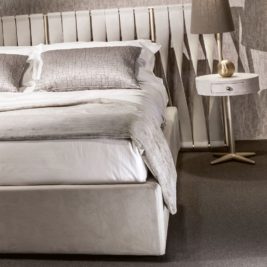 Luxury Italian Designer Bed With Twisted Headboard