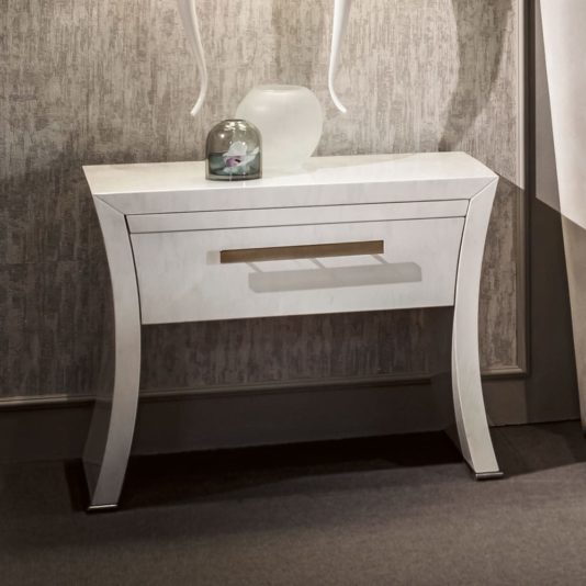 Luxury Italian Designer Bedside Table With Drawer