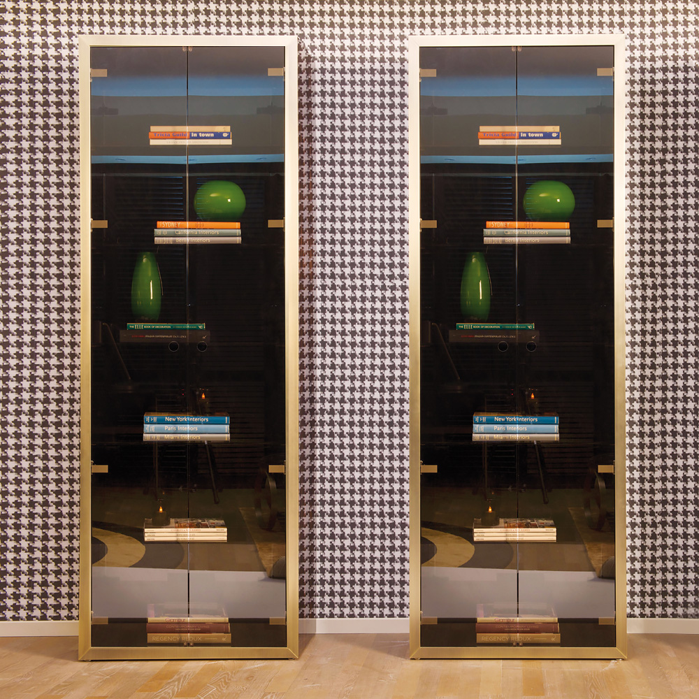 Luxury Italian Designer Bronze Display Cabinet