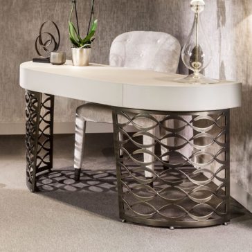 Luxury Italian Designer Bronze Frame Desk Luxury Italian Designer Bronze Frame Desk