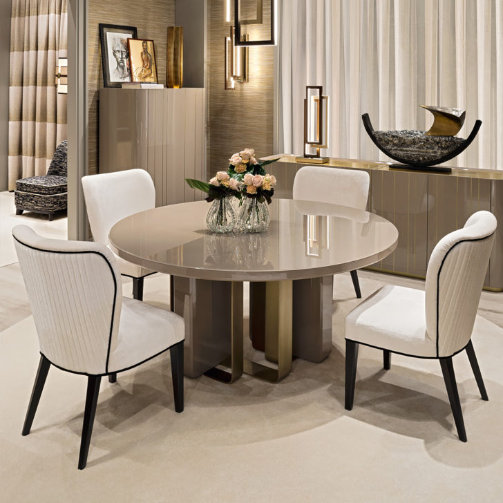 Luxury Italian Designer Dining Table And Chairs Set