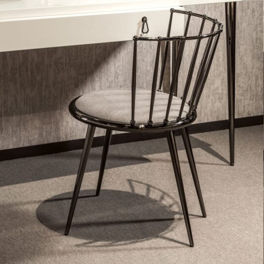 Luxury Italian Designer Nickel Back Chair
