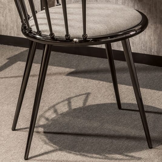 Luxury Italian Designer Nickel Back Chair