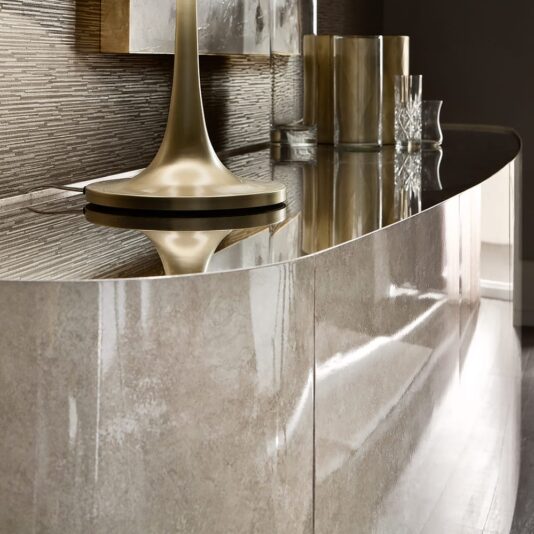 Luxury Italian Designer Seashell Effect Buffet Luxury Italian Designer Seashell Effect Buffet