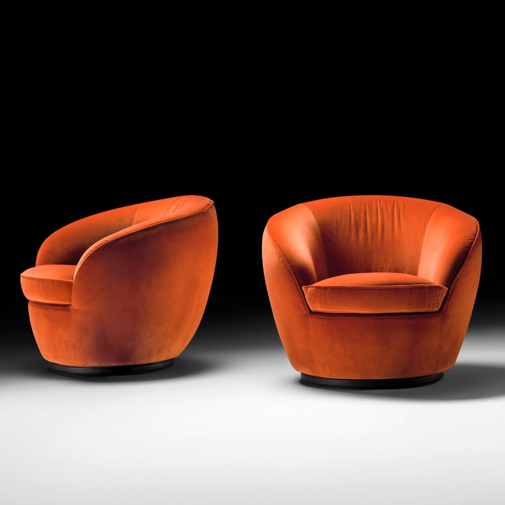 Luxury Designer Velvet Swivel Armchair - Juliettes Interiors