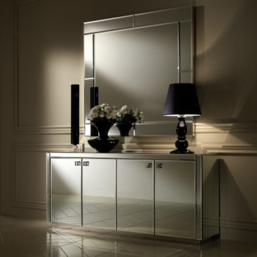 Luxury Italian Designer Venetian Buffet and Mirror Luxury Italian Designer Venetian Buffet and Mirror