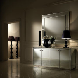 Luxury Italian Designer Venetian Buffet and Mirror