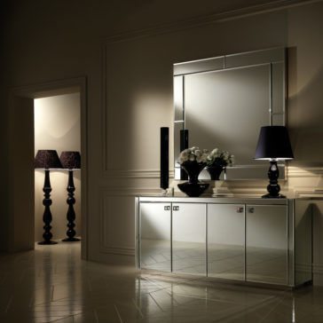 Luxury Italian Designer Venetian Buffet and Mirror Luxury Italian Designer Venetian Buffet and Mirror