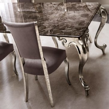 Luxury Italian Marble Champagne Leaf Dining Table And Chairs Set Luxury Italian Marble Champagne Leaf Dining Table And Chairs Set