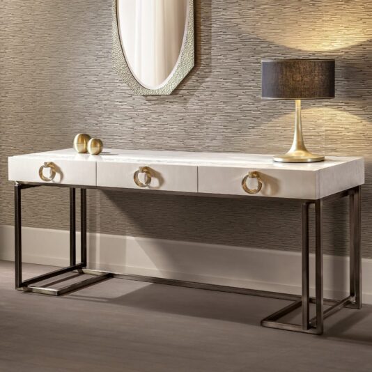 Luxury Italian Mother Of Pearl Writing Desk