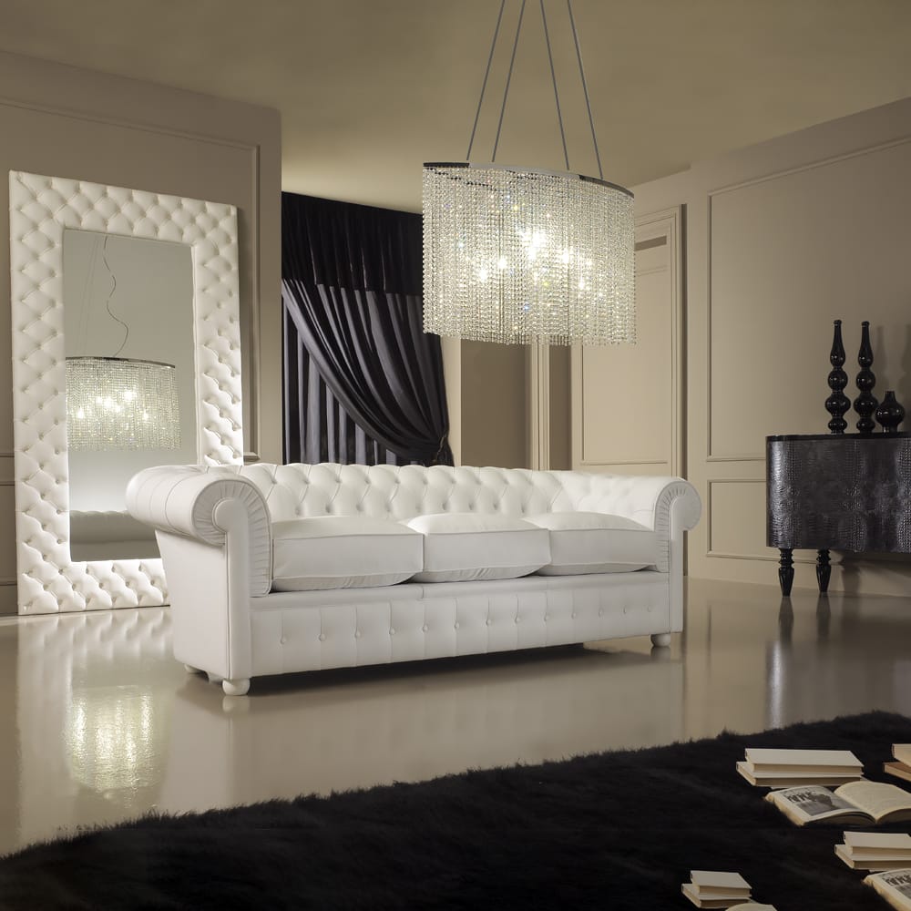 Luxury Italian Premium White Leather Sofa - Juliettes Interiors