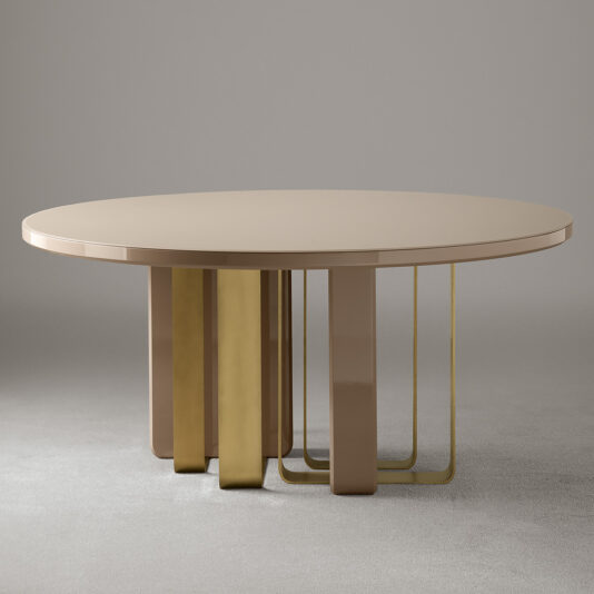 Luxury Italian Round Lacquered Designer Dining Table Luxury Italian Round Lacquered Designer Dining Table