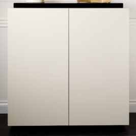 Luxury Italian White Lacquered Cabinet - Juliettes Interiors