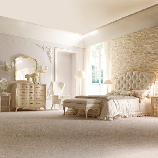 Luxury Ivory And Gold Italian Wall Mirror