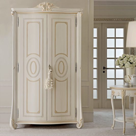 Luxury Ivory Italian 2 Door Wardrobe