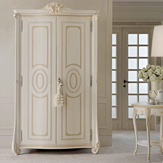 Luxury Ivory Italian 2 door wardrobe