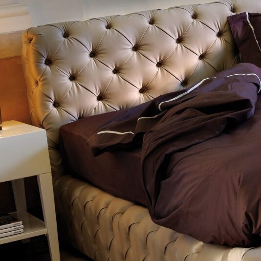 Luxury Italian Upholstered Quilted Velvet Headboard