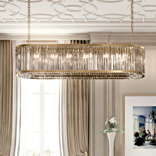 Luxury Modern Designer Oval Chandelier