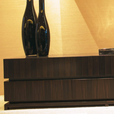 Luxury Modern Veneered Ebony Buffet