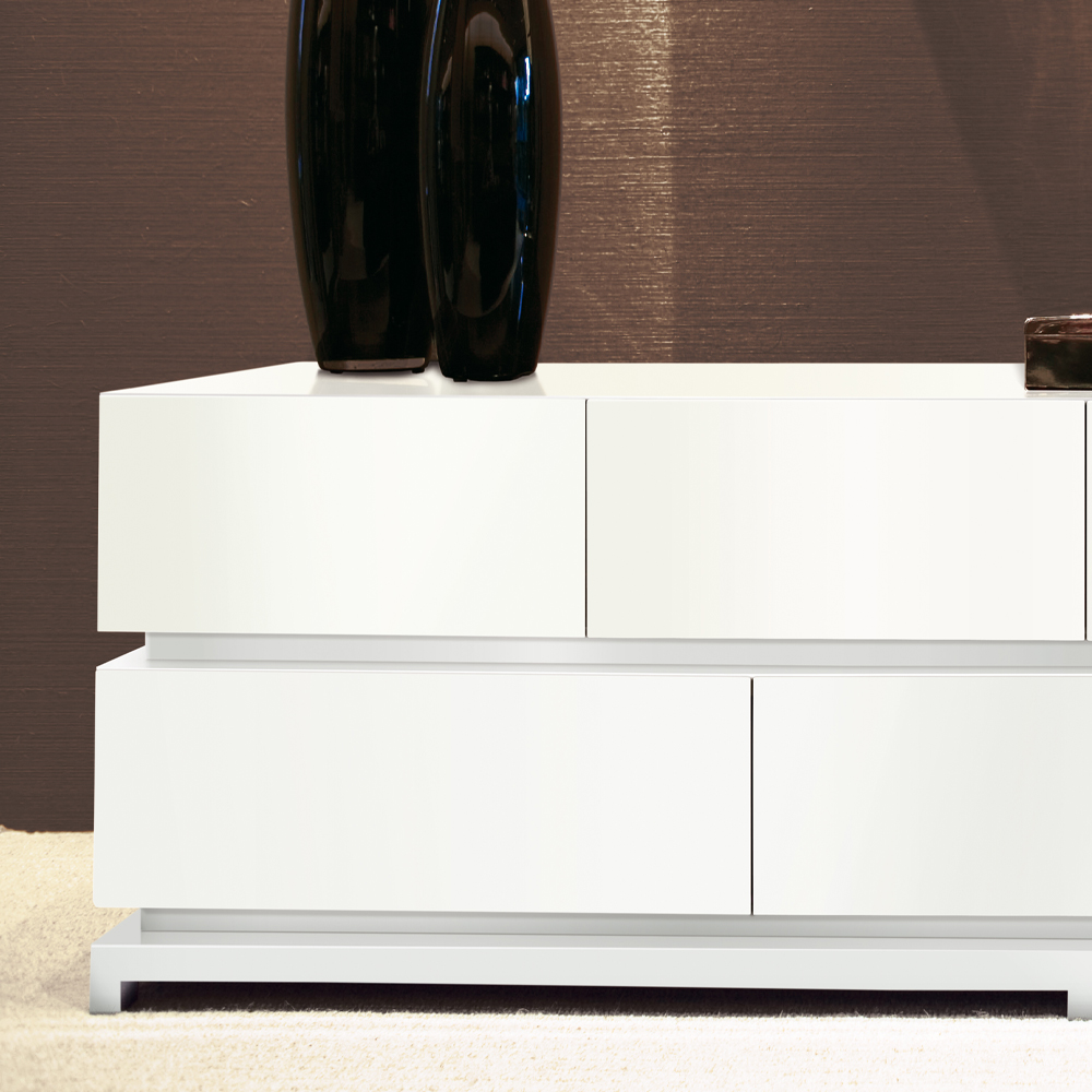 Luxury Modern White Lacquered Buffet