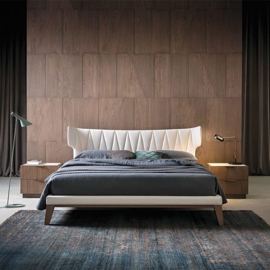 Luxury Modern Winged Quilted Bed