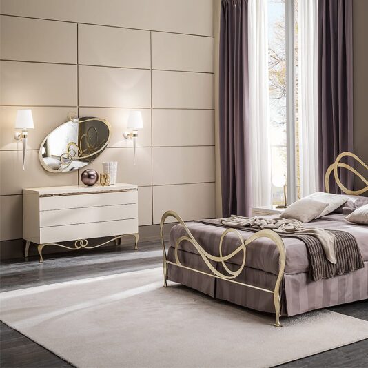 Luxury Mother Of Pearl Gold 3 Drawer Chest