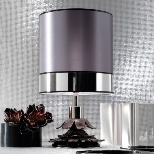 Luxury Platinum Plated Italian Table Lamp
