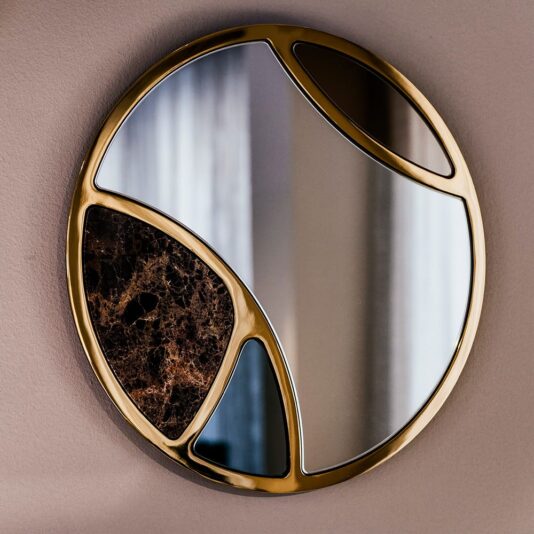 Luxury Set Of 3 Modern Designer Round Italian Mirrors