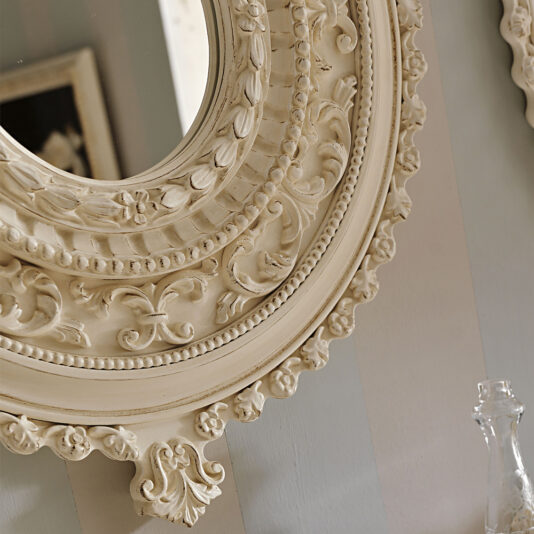 Luxury Italian Round Ivory Mirror Luxury Italian Round Ivory Mirror