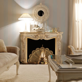 Luxury Italian Round Ivory Mirror