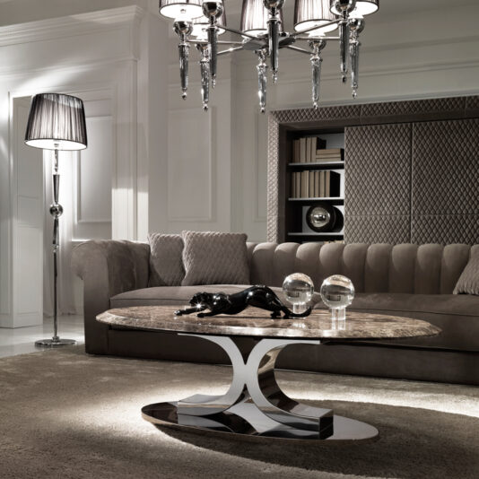 Luxury Contemporary Italian Oval Marble Coffee Table Modern Italian Marble Coffee Table
