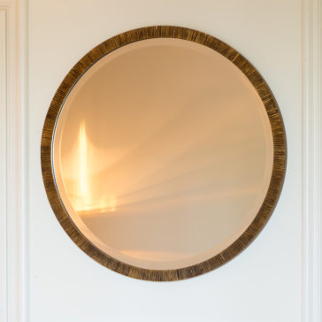 Exclusive Round Brushed Gold Overmantle Mirror Exclusive Round Brushed Gold Overmantle Mirror