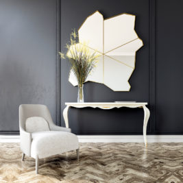 Exclusive Unique Modern Gold Wall Mirror