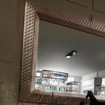 Luxury Marble Nubuck Leather Buffet And Mirror Set Luxury Marble And Nubuck Leather Buffet And Mirror Set
