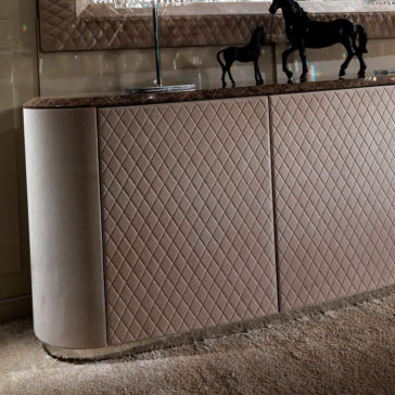 Luxury Marble Nubuck Leather Buffet And Mirror Set Luxury Marble And Nubuck Leather Buffet And Mirror Set