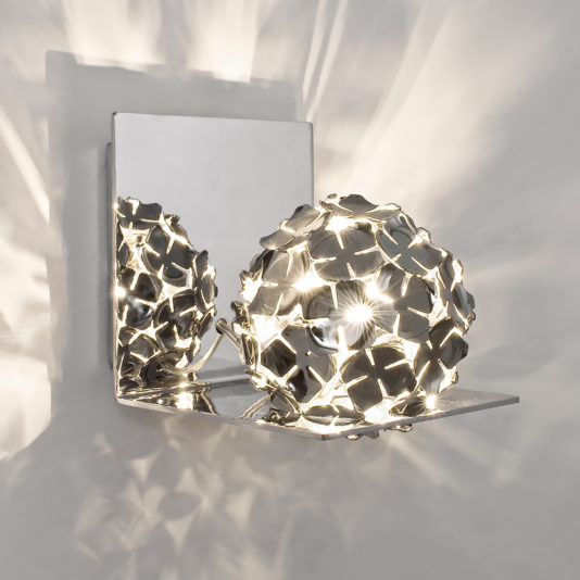 Mirrored Silver Wall Light
