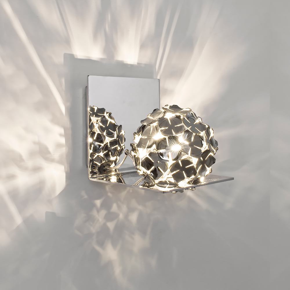 Mirrored Silver Wall Light