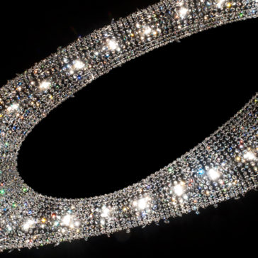 Modern Cut Crystal Italian Chandelier