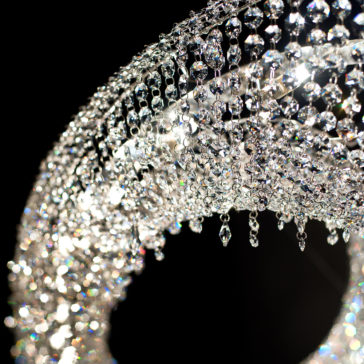 Modern Cut Crystal Italian Chandelier