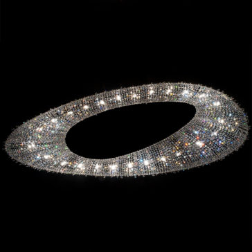 Modern Cut Crystal Italian Chandelier