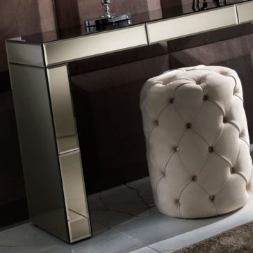 Modern Designer Bronze Mirrored Console Table With Drawer Modern Designer Bronze Mirrored Console Table With Drawer
