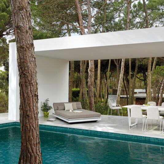 Modern Designer Outdoor Double Sun Lounger