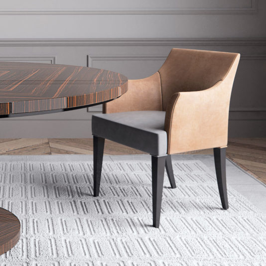 Modern Designer Two-Tone Italian Dining Chair