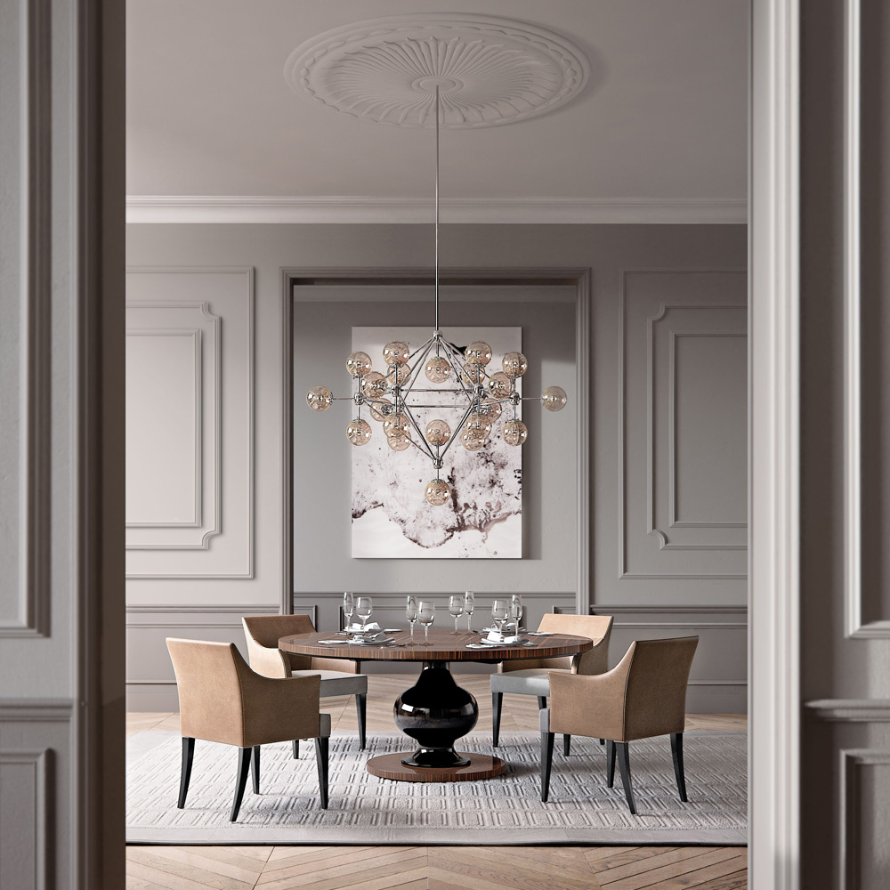 Modern Designer Two-Tone Italian Dining Chair