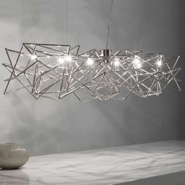 Modern Geometric Silver Pendant Light Modern Geometric Silver Pendant Light