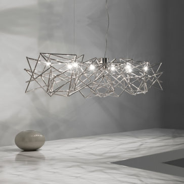 Modern Geometric Silver Pendant Light Modern Geometric Silver Pendant Light