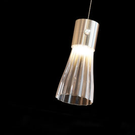 Modern Gold Leaf Murano Glass Pendant Light